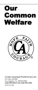 Our Common Welfare – Cocaine Anonymous® World Services